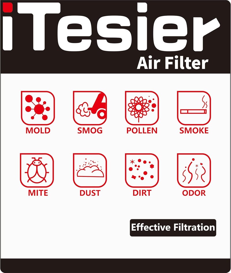 ITESIER Engine Cabin Air Filter kit for Tundra (2022 2023 2024 2025), Sequoia (2023 2024 2025), Replaces 17801-F4010, 871390-C010, WA11653 - Image 2